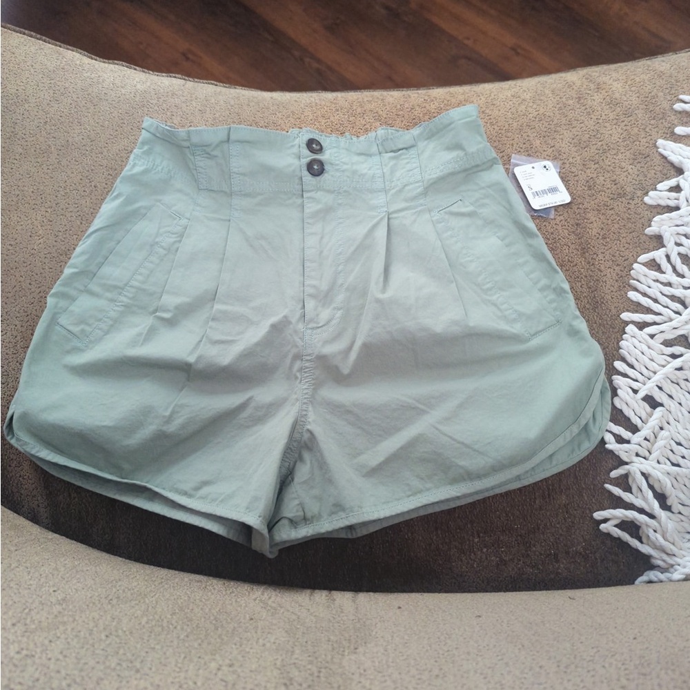 Free People High-Waisted Sage Shorts